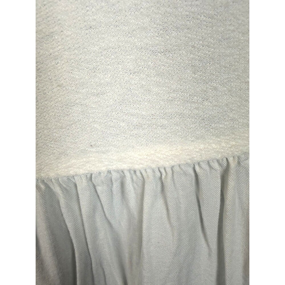 Lauren K. Sport Mixed-Media Terry Cloth & Tencel Bright White Maxi – Size Small - Picture 9 of 9